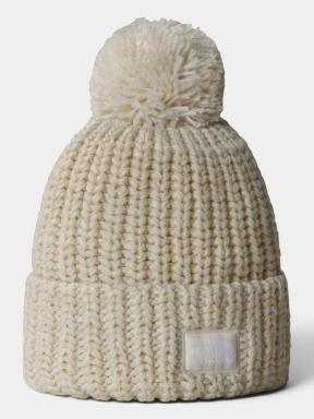 The North Face Cozy Chunky Cabin Beanie bojtos sapka homok színben 1