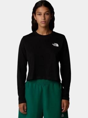 The North Face W L/S Simple Dome Crop Tee női hosszú ujjú póló fekete színben 1