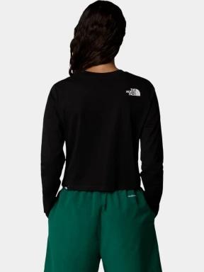 The North Face W L/S Simple Dome Crop Tee női hosszú ujjú póló fekete színben 3