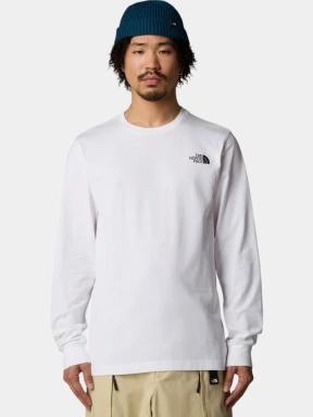 The North Face M L/S Easy Tee férfi hosszú ujjú póló fehér színben 1