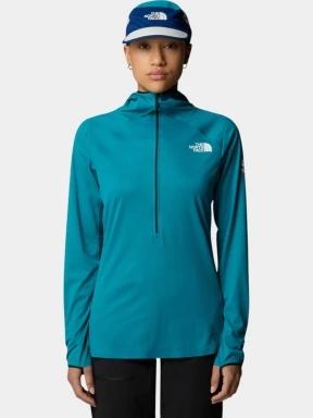 The North Face W Summit Direct Sun Hoodie női polár pulóver zöld színben 1