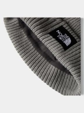 The North Face Salty Lined Beanie kötött sapka szürke színben 3