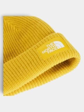 The North Face Salty Lined Beanie kötött sapka sárga színben 3