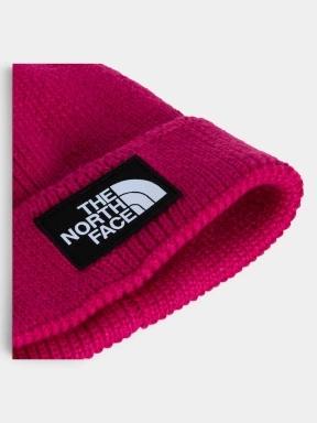 The North Face Tnf Logo Box Cuffed Beanie kötött sapka magenta színben 3