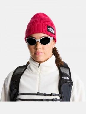 The North Face Tnf Logo Box Cuffed Beanie kötött sapka magenta színben 1