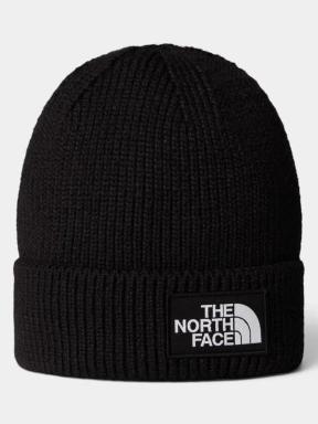 The North Face Tnf Logo Box Cuffed Beanie kötött sapka fekete színben 1