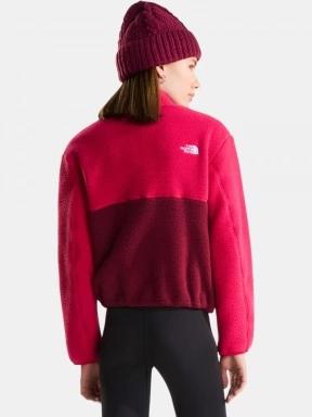The North Face W Yumiori 1/4 Zip női polár pulóver bordó színben 3