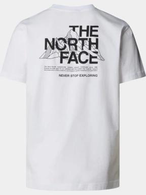 The North Face M Mountain Sketch Ss Tee férfi rövid ujjú póló fehér színben 3