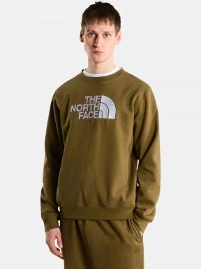 The North Face M Tnf Essential Drew Peak Regular Crew férfi pulóver oliva színben 1