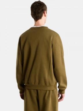 The North Face M Tnf Essential Drew Peak Regular Crew férfi pulóver oliva színben 3