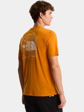 The North Face M Bitmap Logo Short Sleeves Tee-Graphic férfi rövid ujjú sport póló narancssárga színben 3