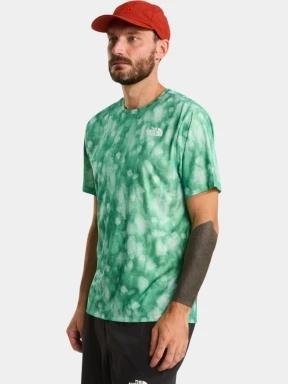 The North Face M 24/7 Short Sleeve T-Shirt Reg-Print férfi rövid ujjú sport póló zöld színben 1