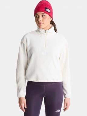 The North Face W Novelty Logo Glacier 1/4 Zip női polár pulóver fehér színben 1