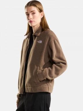 The North Face W Fleece Collared Jacket női polár pulóver barna színben 3