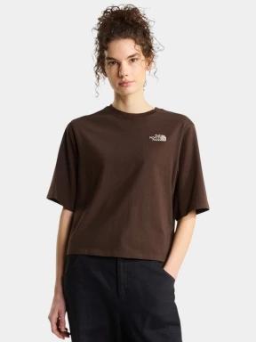 The North Face W Hike Picnic Boxy Ss Tee-Graphic női rövid ujjú póló barna színben 1