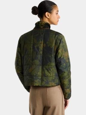 The North Face W Lhotse Lt Insulated Jacket -Print női steppelt átmeneti kabát sötétzöld színben 3