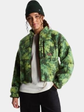 The North Face W Extreme Pile 2 Fz Jacket -Print női polár pulóver zöld színben 3