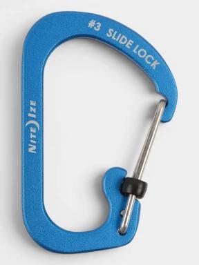 Niteize SlideLock® Carabiner Aluminum #3 karabiner kék színben 1