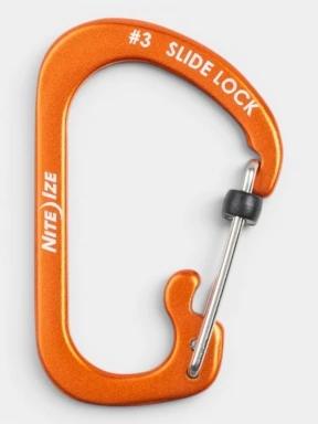 Niteize SlideLock® Carabiner Aluminum #3 karabiner narancssárga színben 1