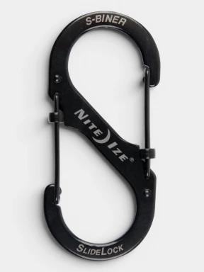 Niteize S-Biner® SlideLock® Stainless Steel #4 karabiner fekete színben 1