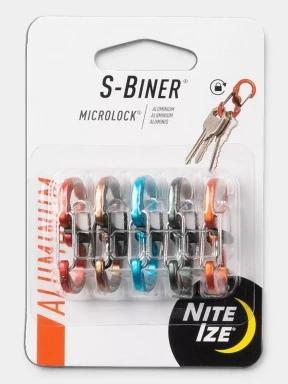 Niteize S-Biner® MicroLock® Aluminum - 5 Pack karabiner multikolor színben 3