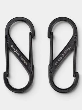 Niteize S-Biner® Stainless Steel Dual Carabiner #1 - 2 Pack karabiner fekete színben 1