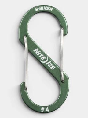 Niteize S-Biner® Aluminum Dual Carabiner #4 karabiner oliva színben 1