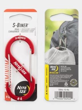 Niteize S-Biner® Aluminum Dual Carabiner #4 karabiner piros színben 1