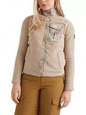 O'Neill Utility Button Fleece női polár pulóver barna színben 1