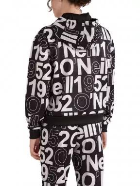 O'Neill Rutile Aop Hooded Fleece női kapucnis pulóver fekete színben 3