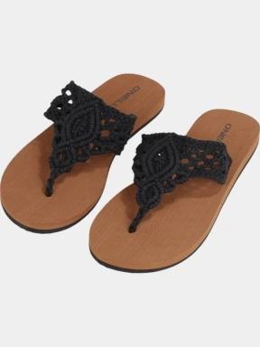 O'Neill Ditsy Crochet Sandals női flip flop papucs fekete színben 1