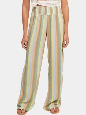 O'Neill Johnny Smocked Waist Pants női nyári nadrág zöld színben 1