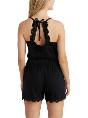O'Neill Essentials Ava Smocked Shorts női rövidnadrág fekete színben 3