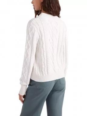 O'Neill Cable Knit Pullover női kötött pulóver fehér színben 3