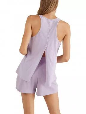 O'Neill Button Back Tanktop női ujjatlan póló lila színben 3