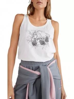 O'Neill Global Plumeria Tanktop női ujjatlan póló fehér színben 1