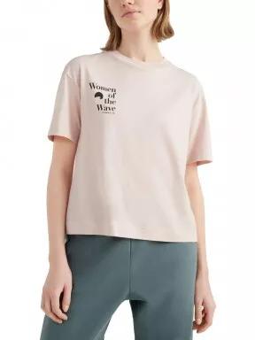O'Neill Women Of The Wave T-Shirt női rövid ujjú póló rózsaszín színben 1