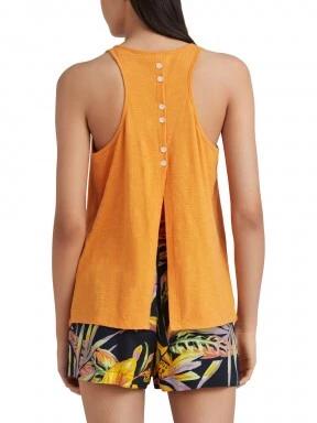 O'Neill Ella Button Back Tank Top női ujjatlan póló narancssárga színben 3