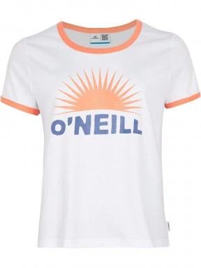 O'Neill Marri Ringer T-Shirt női rövid ujjú póló fehér színben 1
