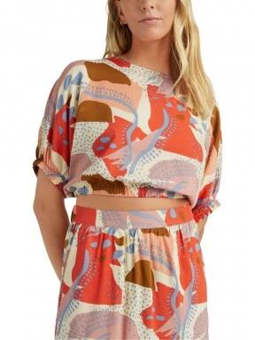 O'Neill Tidda Woven Top női crop top multikolor színben 1