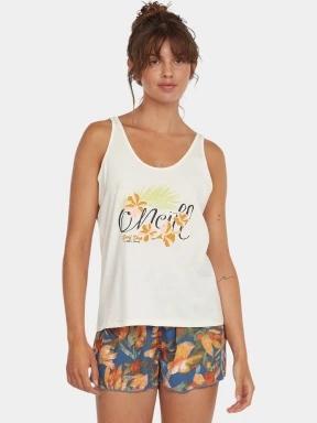 O'Neill Summer Musthaves Luana Graphic Tanktop női tank top fehér színben 1