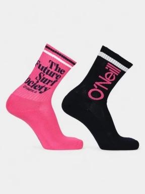 O'Neill O'Neill Unisex Sport Socks Logo 2-Pack női zokni magenta színben 1