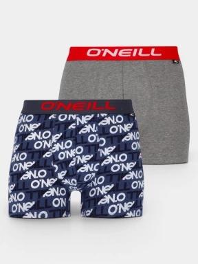 O'Neill O'Neill Men Boxer Cutting Logo 2-Pack férfi alsónadrág szürke színben 1