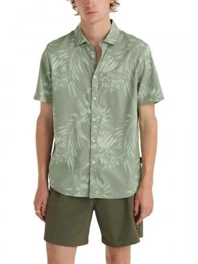 O'Neill Mix & Match Floral Shirt férfi rövid ujjú ing zöld színben 1