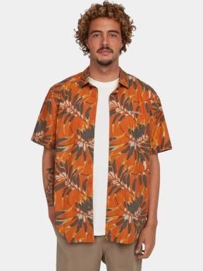 O'Neill O'Neill Print Shirt férfi rövid ujjú ing narancssárga színben 1