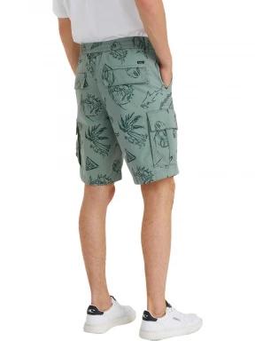 O'Neill Essentials Cargo Shorts férfi oldalzsebes rövidnadrág zöld színben 3