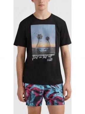 O'Neill Loren T-Shirt férfi rövid ujjú póló fekete színben 1
