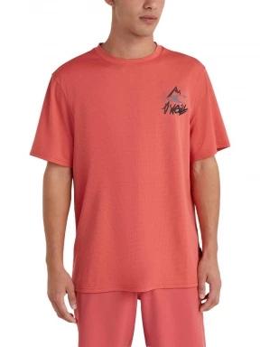 O'Neill O’Neill Hybrid Logo T-Shirt férfi rövid ujjú póló piros színben 1