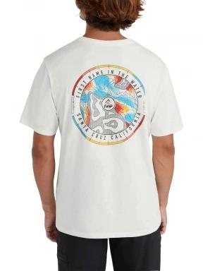 O'Neill Trvlr Back Print T-Shirt férfi rövid ujjú póló fehér színben 3