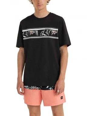 O'Neill Mix & Match Floral Graphic T-Shirt férfi rövid ujjú póló fekete színben 1